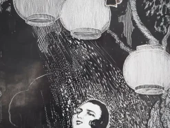 Pamono Simon Monnatte, Pierrot and Dancer in a Japanese Setting, 1923, Original Drawing><noscript><img width=