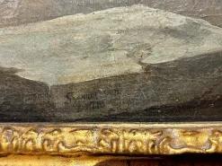 Pamono Simon Van Douw, Hunting Scene with Falconer, 1600s, Painting><noscript><img width=
