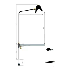 Pamono Simple Stapled Lamp by Serge Mouille><noscript><img width=