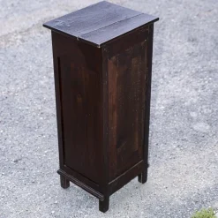Pamono Single High and Narrow Fir Wooden Bedside Table, 1900s><noscript><img width=