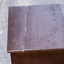 Pamono Single High and Narrow Fir Wooden Bedside Table, 1900s><noscript><img width=