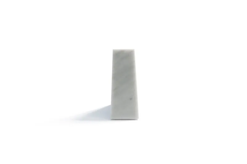 Pamono Single Large Bookend in White Carrara Marble with Triangular Shape> Bookends