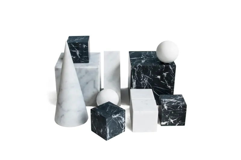 Pamono Single Large Bookend in White Carrara Marble with Triangular Shape> Bookends