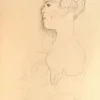 Outlet Pamono Sketched Portrait - 1910s - Original Collotype Print by Gustav Klimt 1919