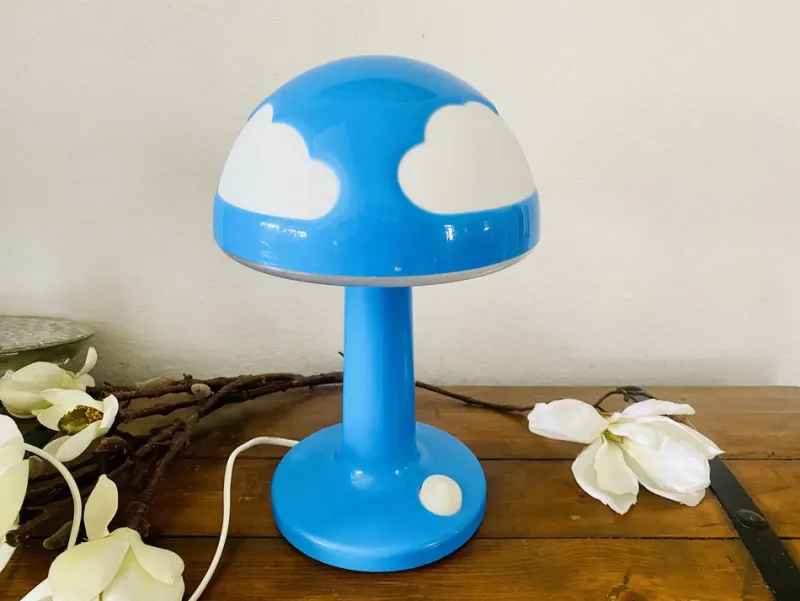 Pamono Skojig Mushroom Table Lamp with Clouds by Henrik Preutz for Ikea, 1990s