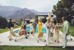 New Pamono Slim Aarons, Palm Springs Party, Estate Stamped Photographic Print, 1970 / 2020s