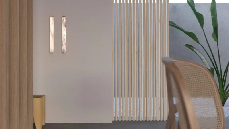 Pamono Slim WS 32 Wall Lamp by United Alabaster