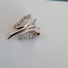 Pamono Small 14 Karat Gold Butterfly Brooch with Diamonds, 1980s