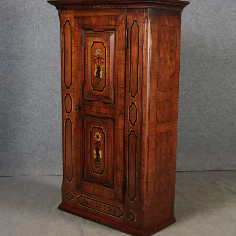 New Pamono Small Antique Baroque Cabinet, 1800