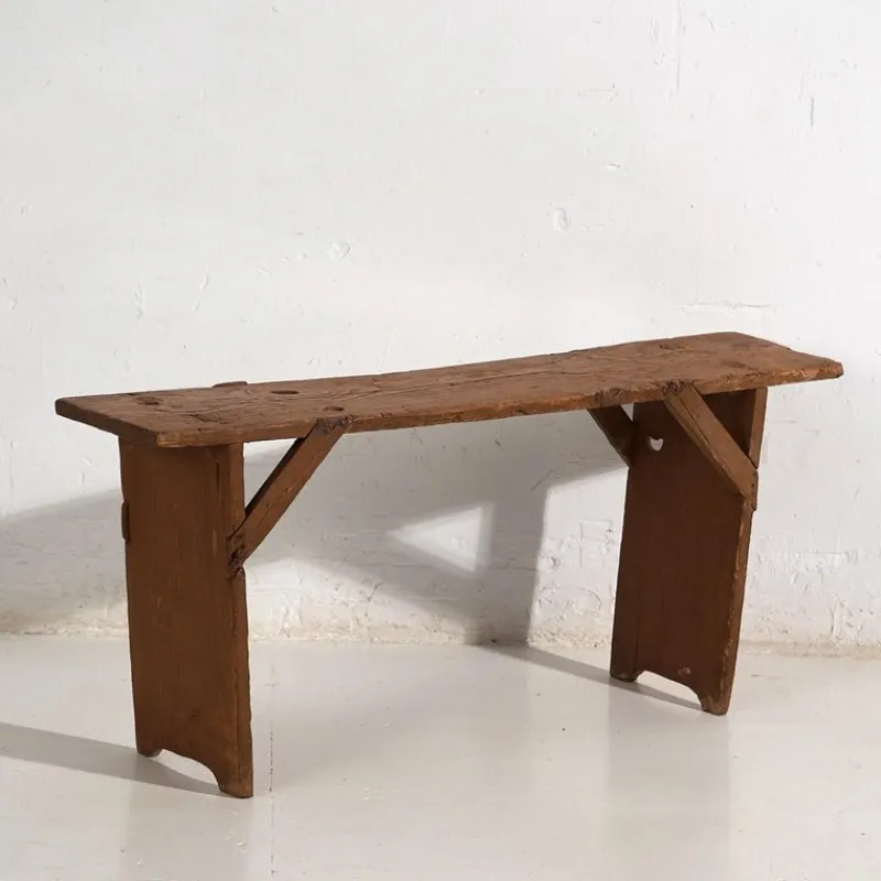 Pamono Small Antique Bench, 1920s> Benches