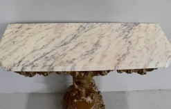 Pamono Small Antique Carved Console Table> Console Tables