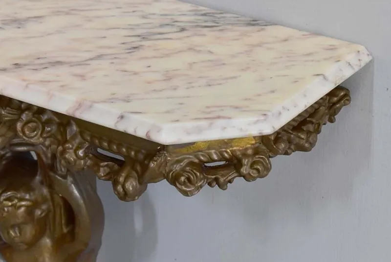 Pamono Small Antique Carved Console Table> Console Tables