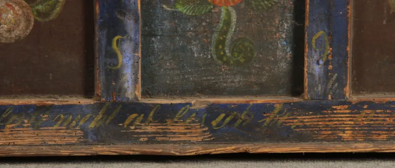 New Pamono Small Antique Chamfered Chest in Softwood, 1897