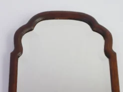 Clearance Pamono Small Antique Dutch Scalloped Wood Wall Mirror with Beveled Glass, 1890s