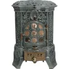 Outlet Pamono Small Antique French Art Deco Blue Enamelled Coal Stove, 1890s