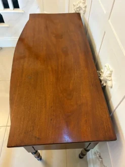 Pamono Small Antique George III Figured Mahogany Bow Front Sideboard, 1800s><noscript><img width=
