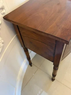 Pamono Small Antique George III Figured Mahogany Bow Front Sideboard, 1800s><noscript><img width=