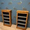 Best Pamono Small Antique Open Bookcases, 1890s, Set of 2