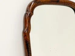 Pamono Small Antique Scalloped Mahogany Mirror> Mirrors