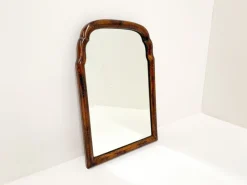 Pamono Small Antique Scalloped Mahogany Mirror><noscript><img width=