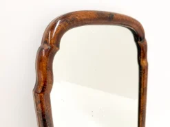 Pamono Small Antique Scalloped Mahogany Mirror><noscript><img width=