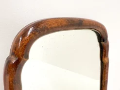 Pamono Small Antique Scalloped Mahogany Mirror><noscript><img width=