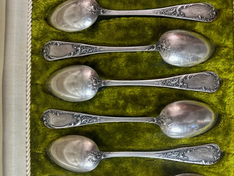 Clearance Pamono Small Antique Spoons, 1900, Set of 12