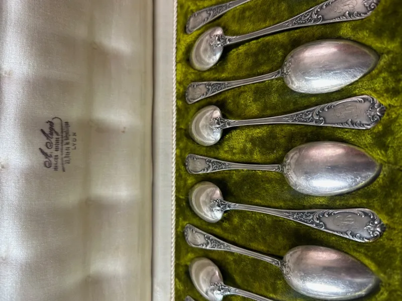 Clearance Pamono Small Antique Spoons, 1900, Set of 12
