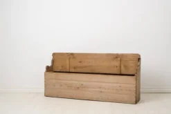 Pamono Small Antique Swedish Folk Art Bench with Natural Patina><noscript><img width=