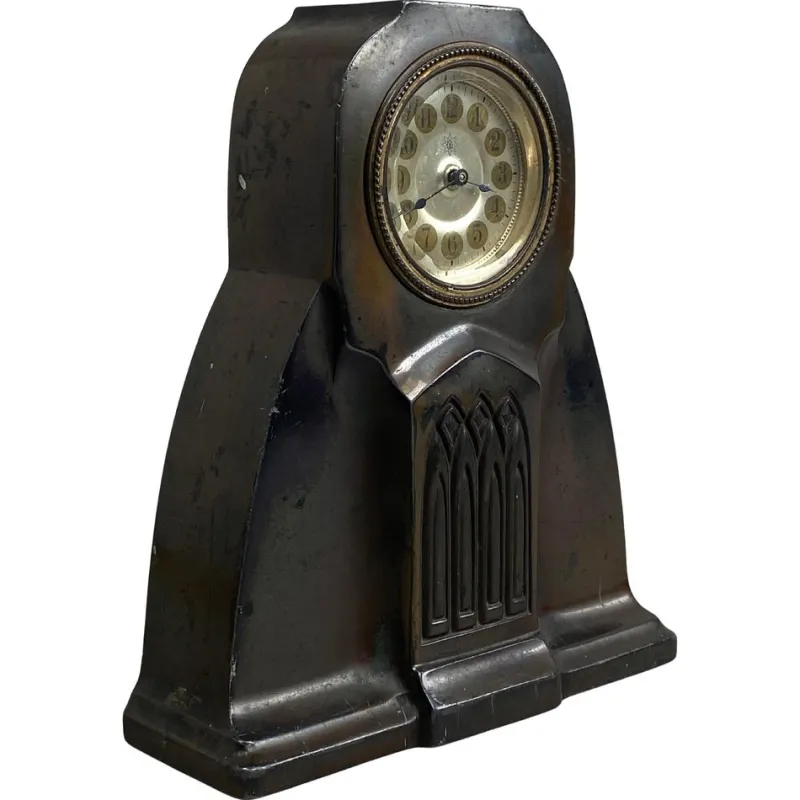 Pamono Small Art Nouveau Mantel Clock by Junghans Darmstadt, 1890s> Clocks