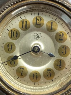 Pamono Small Art Nouveau Mantel Clock by Junghans Darmstadt, 1890s><noscript><img width=