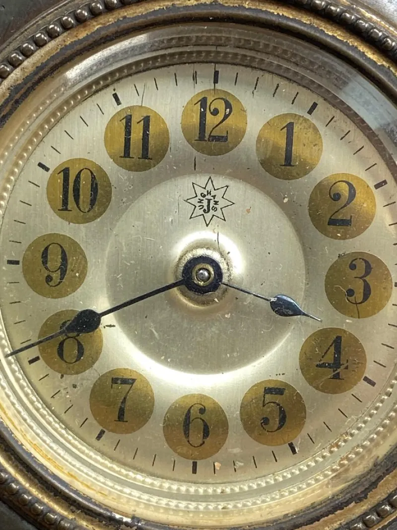 Pamono Small Art Nouveau Mantel Clock by Junghans Darmstadt, 1890s> Clocks