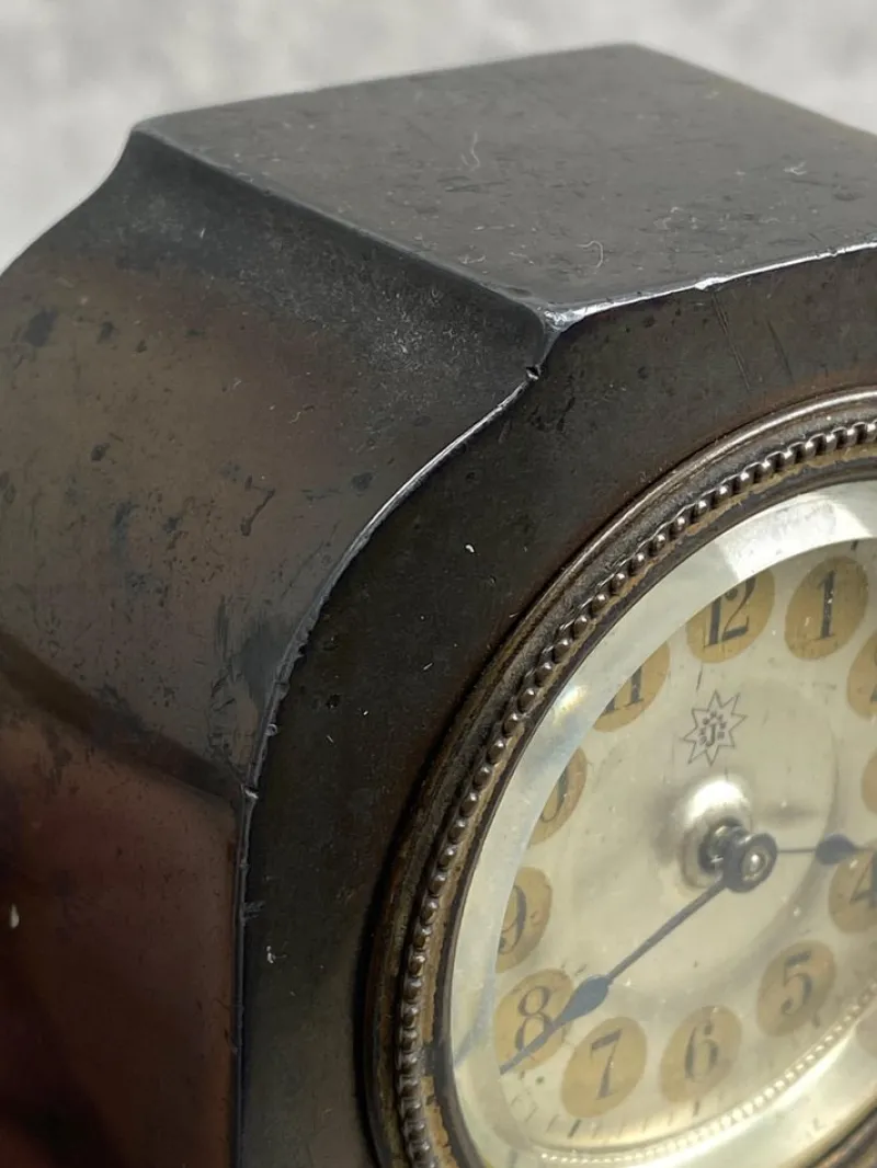 Pamono Small Art Nouveau Mantel Clock by Junghans Darmstadt, 1890s> Clocks