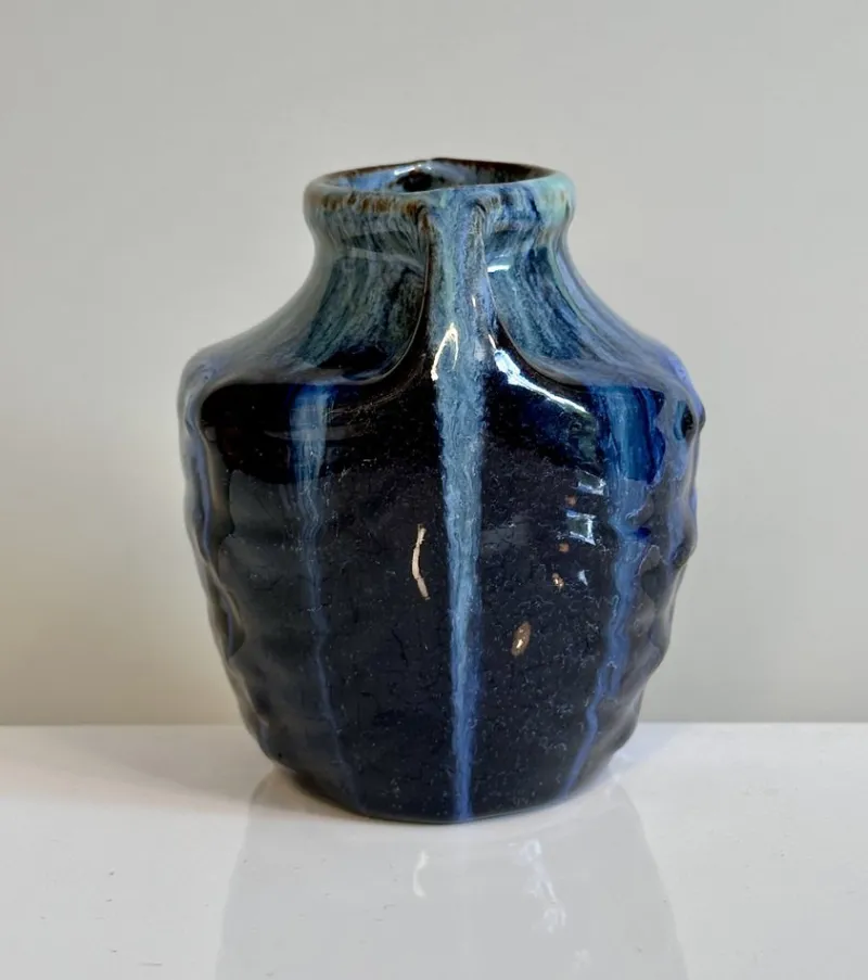 Pamono Small Art Nouveau Sculptural Studio Ceramic Vase, Germany, 1920s> Vases