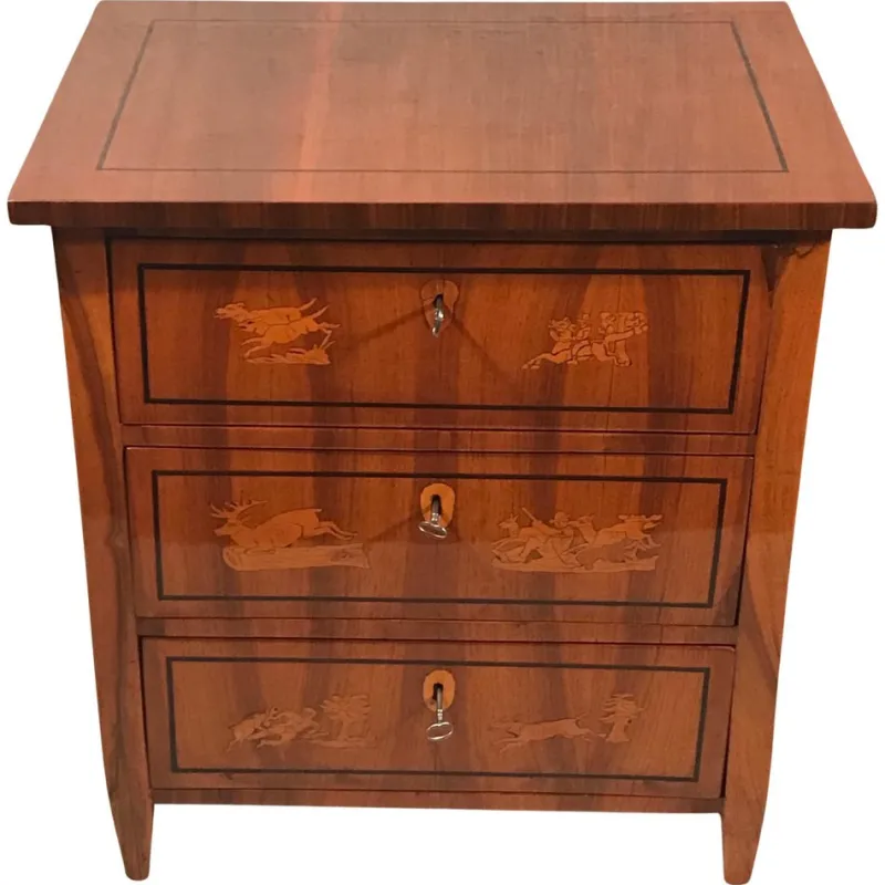 Pamono Small Biedermeier Chest of Drawers, Germany, 1810s-1820s> Dressers, Commodes & Chests