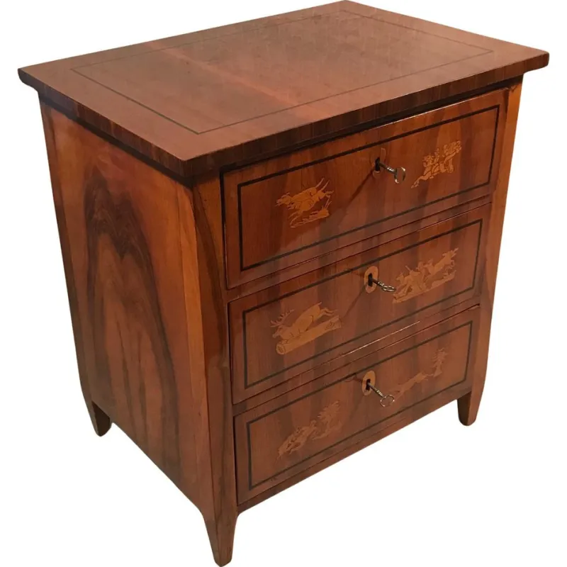 Pamono Small Biedermeier Chest of Drawers, Germany, 1810s-1820s> Dressers, Commodes & Chests