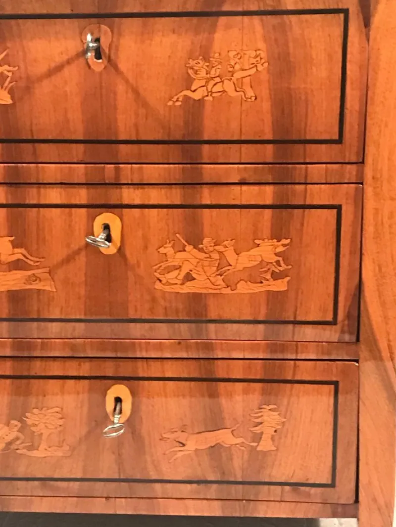 Pamono Small Biedermeier Chest of Drawers, Germany, 1810s-1820s> Dressers, Commodes & Chests