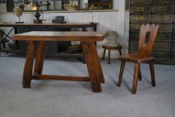 Online Pamono Small Brutalist Table Set with Bench, 1960s, Set of 2
