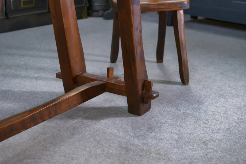 Online Pamono Small Brutalist Table Set with Bench, 1960s, Set of 2