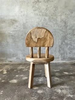 Pamono Small Children's Chair in Natural Blond Teak with Three-Bar Back> Children's Chairs