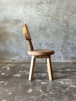 Pamono Small Children's Chair in Natural Blond Teak with Three-Bar Back> Children's Chairs