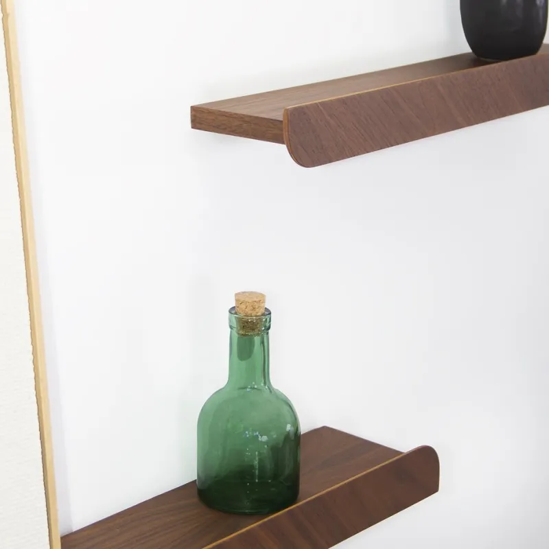 New Pamono Small Cielo Wall Shelf in Walnut by Woodendot