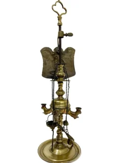 Pamono Small Early 19th Century Brass Lucerne Oil Lamp><noscript><img width=