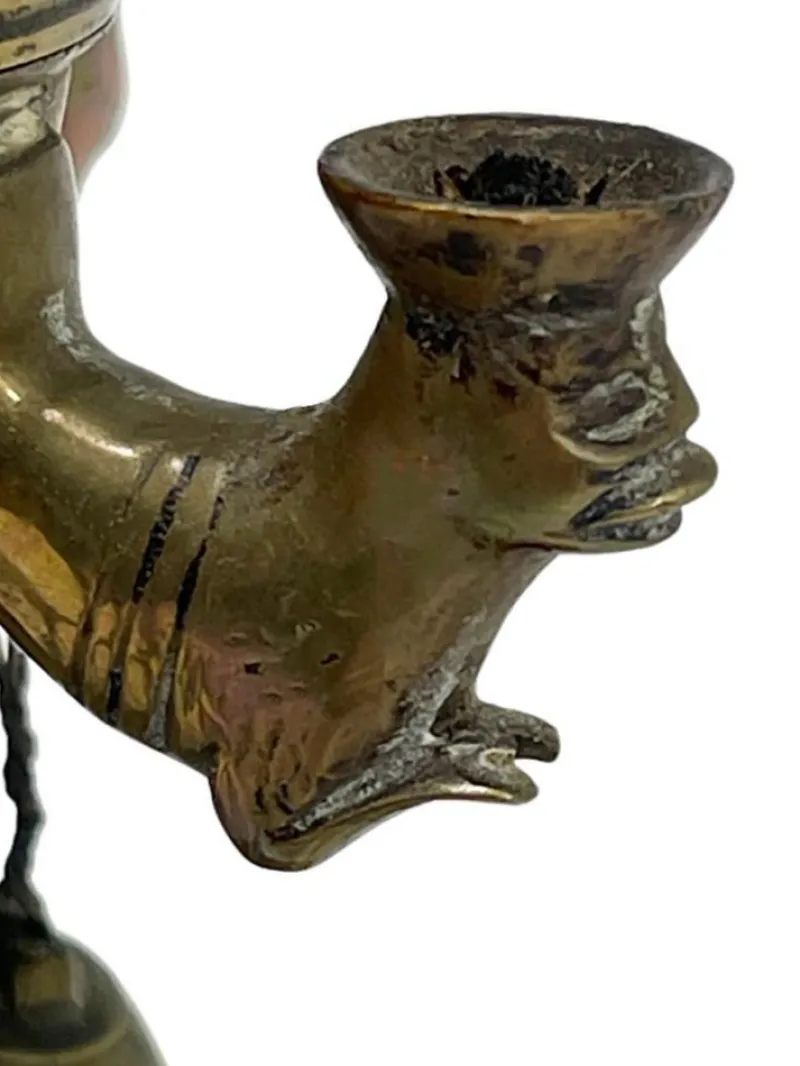 Pamono Small Early 19th Century Brass Lucerne Oil Lamp> Ceiling Lights