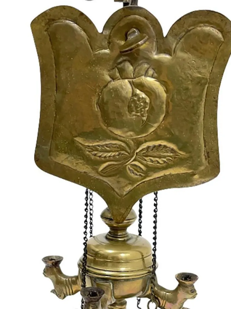 Pamono Small Early 19th Century Brass Lucerne Oil Lamp> Ceiling Lights