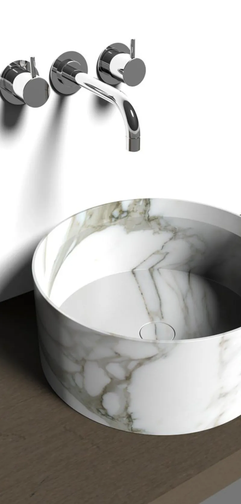 Pamono Small Entity Circle Washbasin by Marmi Serafini> Architectural Elements