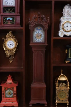 Pamono Small Franklin Mint Clocks with Wall Unit, 1980s, Set of 13><noscript><img width=