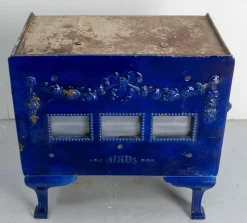 Outlet Pamono Small French Art Deco Blue Enamelled Coal Stove, 1890s