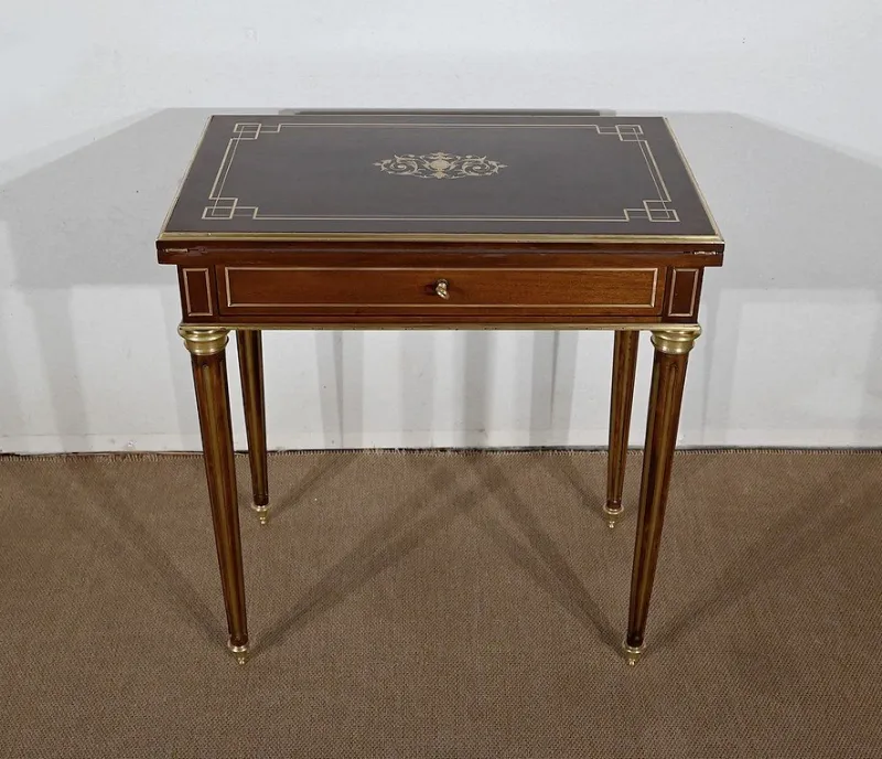 Pamono Small Game Table in Louis XVI Style, Late 19th Century> Game Tables