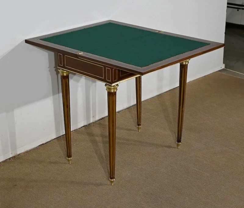 Pamono Small Game Table in Louis XVI Style, Late 19th Century> Game Tables